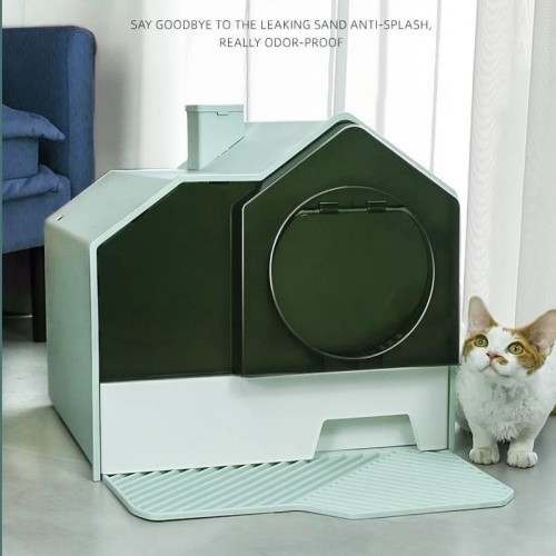 AT035 ห้องน้ำแมวรุ่นใหม่ รูปทรงบ้าน แถมฟรี!! พลั่วตักทรายแมว และ ที่ดับกลิ่นไม่พึ่งประสงค์08